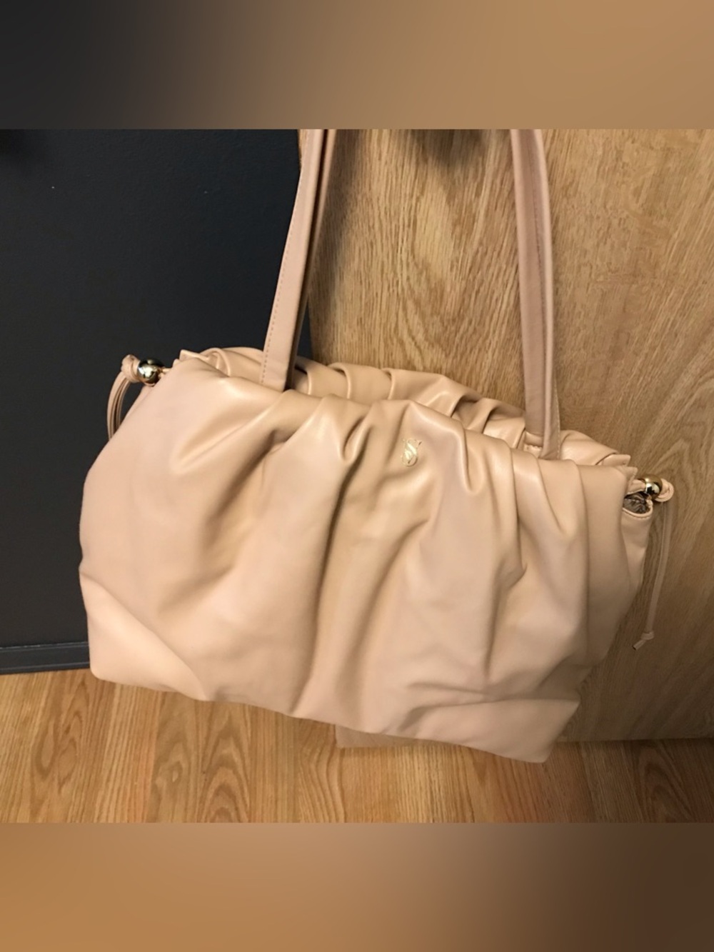Victoria's Secret Nude Gathered Shoulder Tote